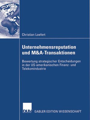cover image of Unternehmensreputation und M&A-Transaktionen